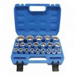 Nástrčné klíče spline 21ks 8-36 mm 1/2" S-90195