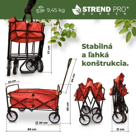 Skládací přepravní vozík 50 litrů 70 kg 2161602
