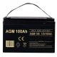 Bezúdržbový olověný akumulátor AGM VRLA 12V 100Ah 20805