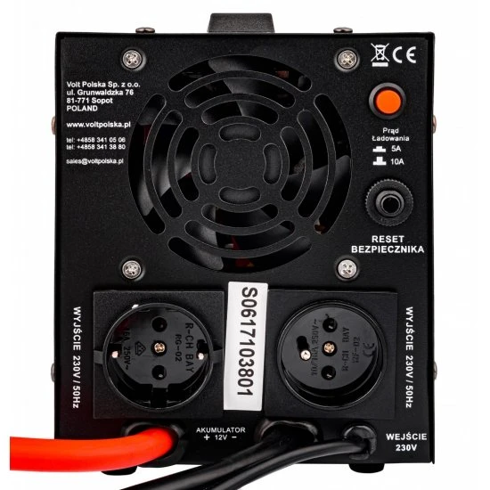 Záložní zdroj ke kotli Volt sinus PRO 500 800VA černý 12V 230V