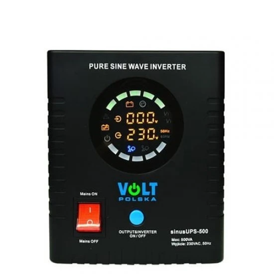 Záložní zdroj ke kotli Volt sinus PRO 500 800VA černý 12V 230V