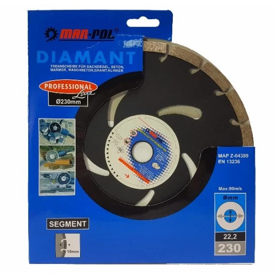 Diamantový řezný kotouč segmentový 230mm M08735