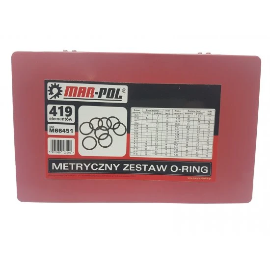 Těsnící O-kroužky pryžové 419 ks M66451