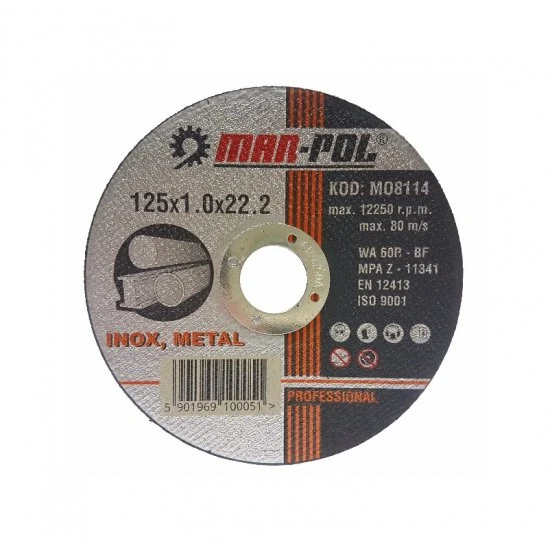 Řezný kotouč na kov 125 x 1.0 x 22.2 mm M08114
