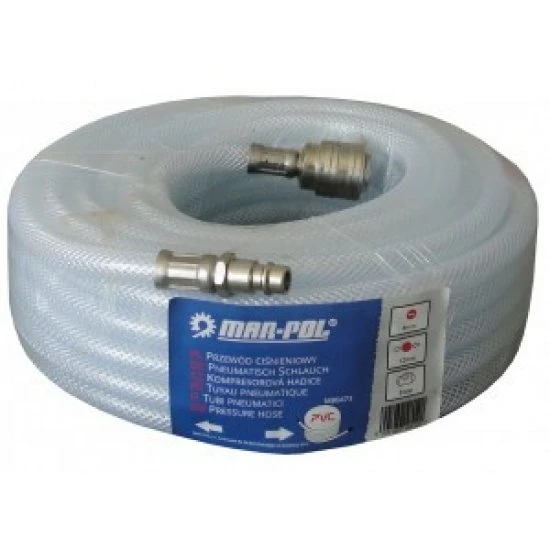 Vzduchová hadice ke kompresoru PVC 3/8 "s rychlospojkami 10 metrová M80472