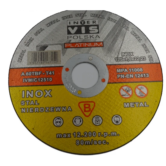 Řezný kotouč na kov 125 x 1.0 x 22.2 mm IVMIC12510