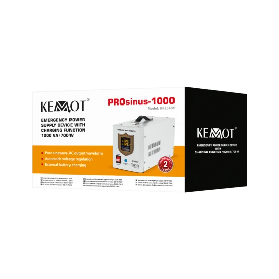 Záložní zdroj Kemot PROsinus 700W 12V/230V bílý URZ3406