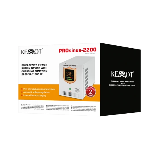 Záložní zdroj Kemot PROsinus 1600W 2200VA 12V/230V bílý URZ3431