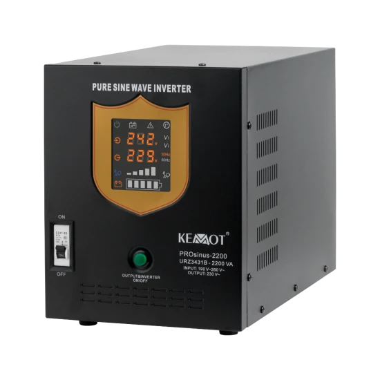 Záložný zdroj Kemot PROsinus 1600W 2200VA 12V/230V čierny URZ3431B