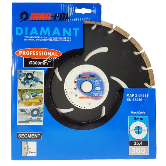 Diamantový řezný kotouč segmentový 300 x 25.4 x 10mm M08737